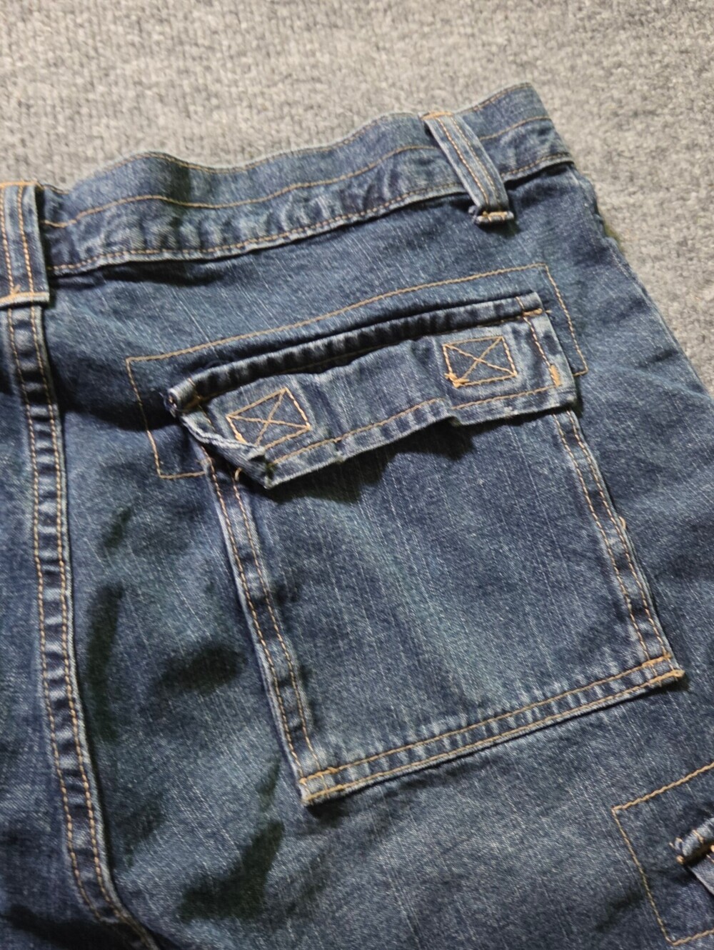 Route 66 Men's Denim Cargo Shorts Size 34 Blue Cotton - Picture 8 of 10